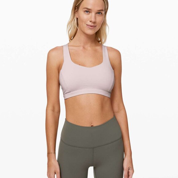 Lululemon Free to Be Serene Bra 4 Pink Bliss Strappy Luxtreme Yogacore - Picture 1 of 11